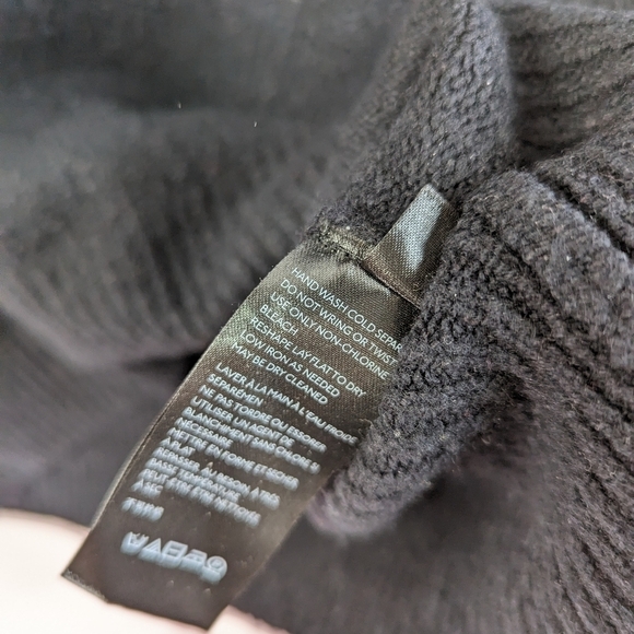 By Anthropologie Sweater Womens Medium Black Boat Neck Slouchy Oversized - Picture 9 of 12